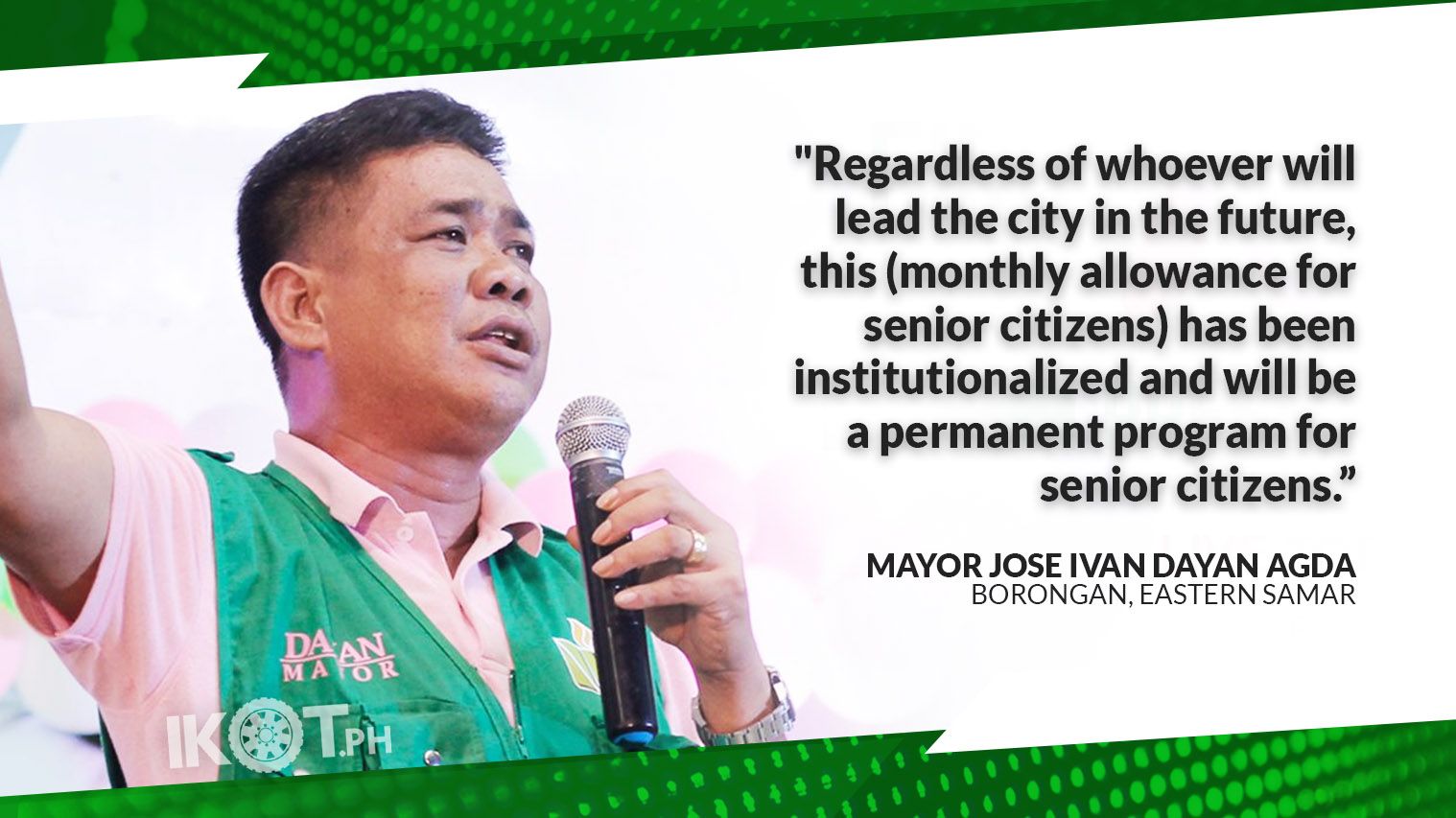 BORONGAN CITY SENIORS GET MONTHLY ALLOWANCE – AGDA — IKOT.PH