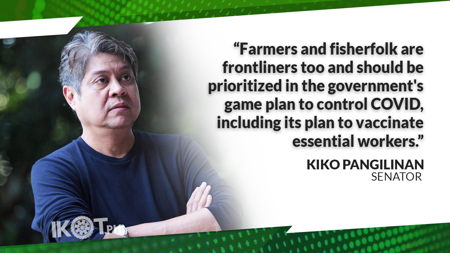 GIVE FARMERS VACCINATION PRIORITY – PANGILINAN — IKOT.PH