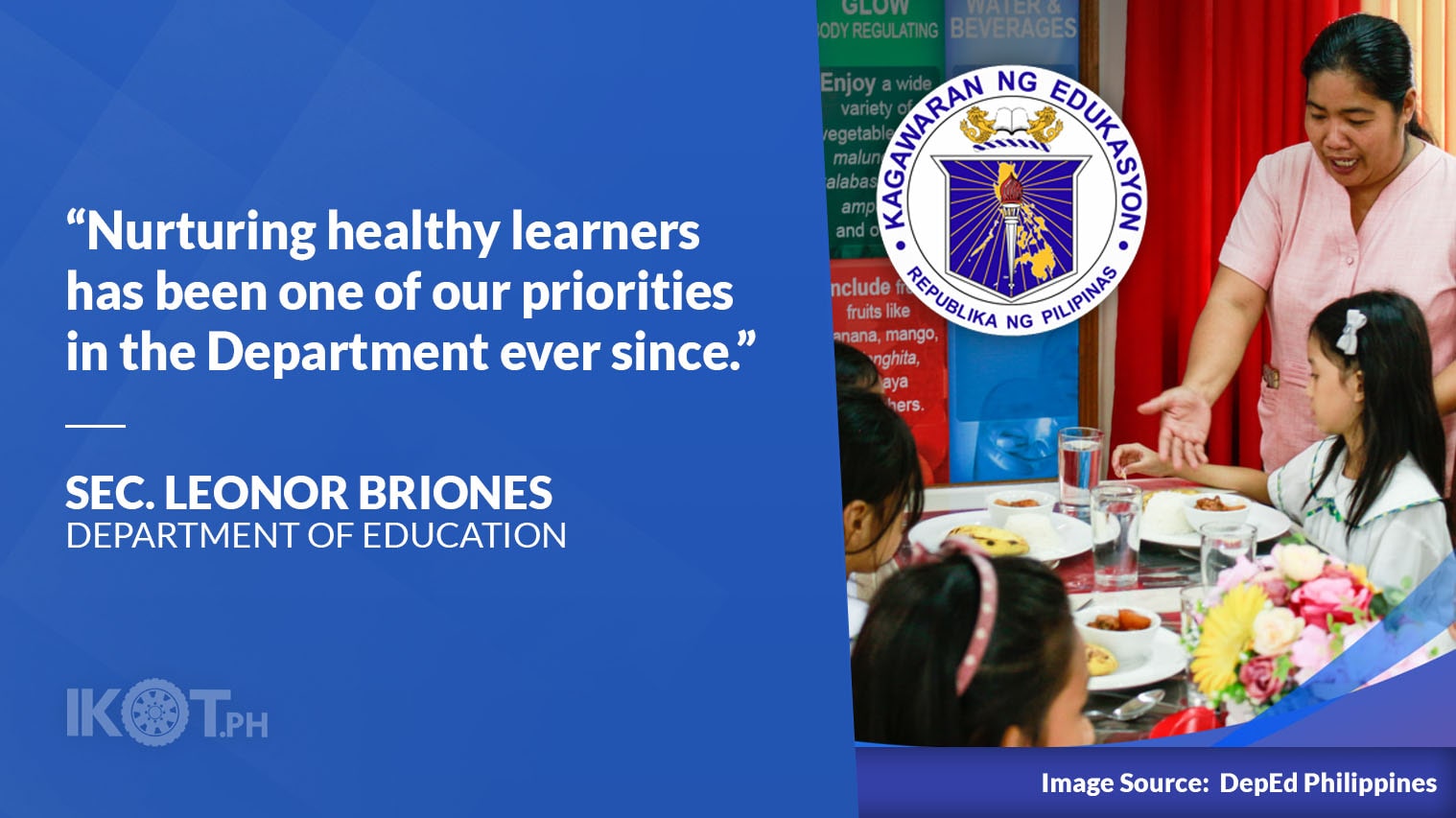 DEPED FEEDING PROGRAM HITS 3.5M BENEFICIARIES — IKOT.PH