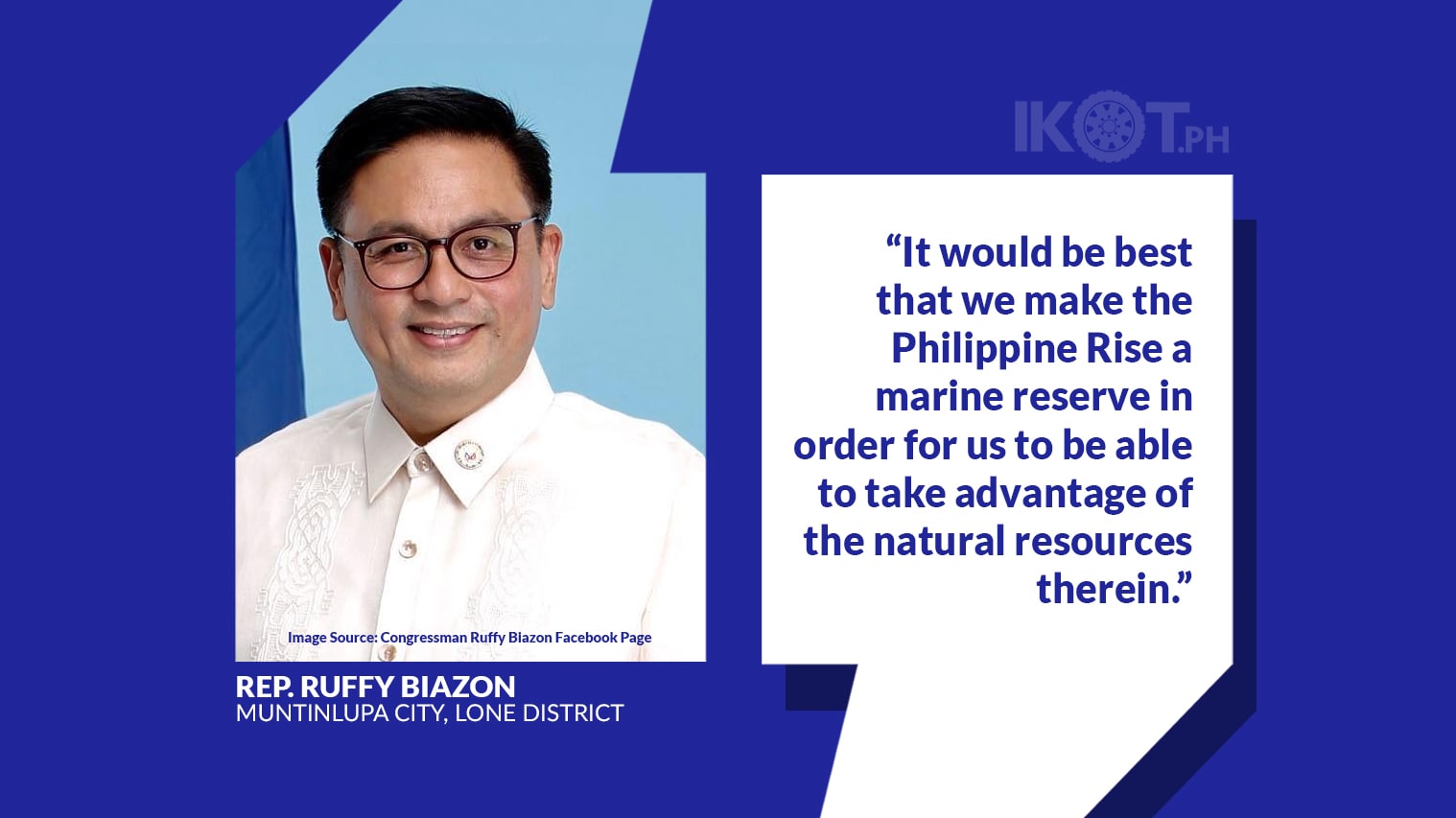 DECLARE PH RISE AS MARINE RESERVE - BIAZON — IKOT.PH