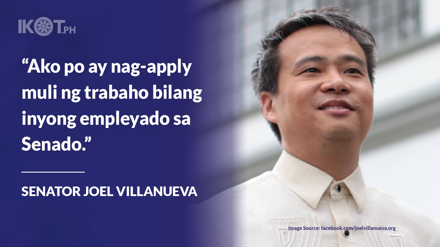 JOB CREATION FOR FILIPINOS CONTINUES – VILLANUEVA — IKOT.PH