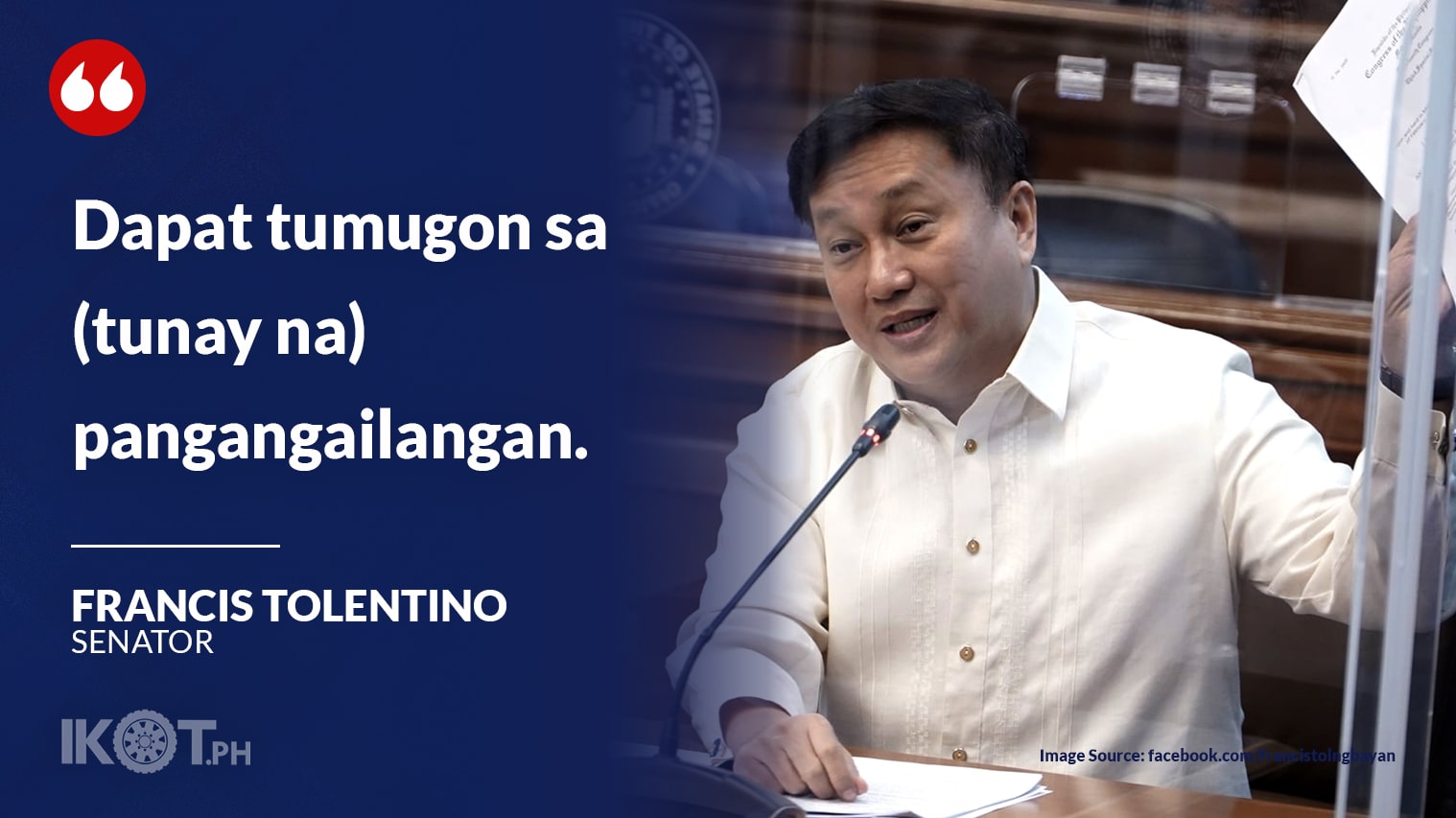 TOLENTINO TO DBM: EMPOWER LGUS TO FIGHT RECESSION — IKOT.PH