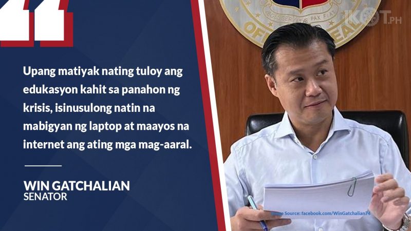 GATCHALIAN WANTS LAPTOPS FOR K-12 LEARNERS — IKOT.PH