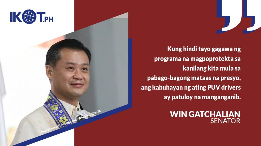 GATCHALIAN: PROTECT PUV DRIVERS VS OIL PRICE HIKE — IKOT.PH