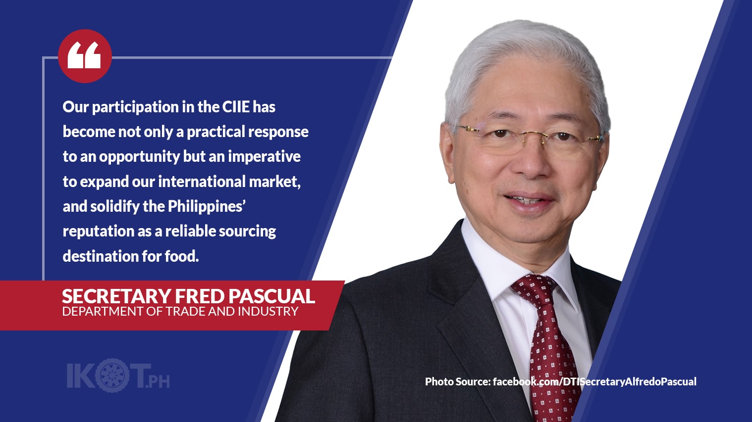 PASCUAL INVITES FOOD, AGRICULTURE INVESTORS TO PH — IKOT.PH