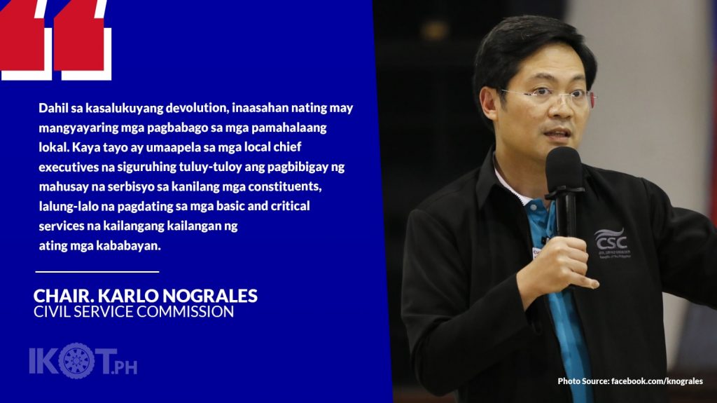 NOGRALES TO LGUS: ENSURE SERVICE AMID DEVOLUTION — IKOT.PH