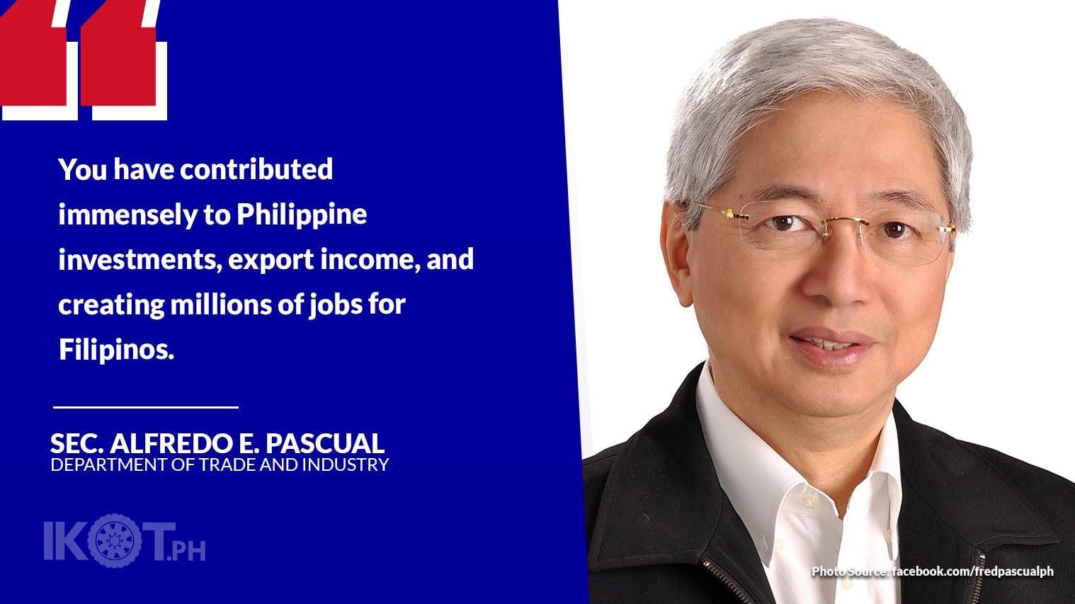 INVESTORS ARE KEY ECONOMIC PLAYERS IN PH – PASCUAL — IKOT.PH