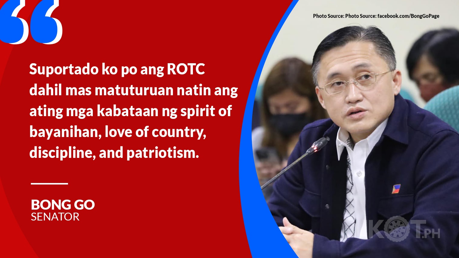 BONG GO BACKS RETURN OF ROTC IN SCHOOLS — IKOT.PH