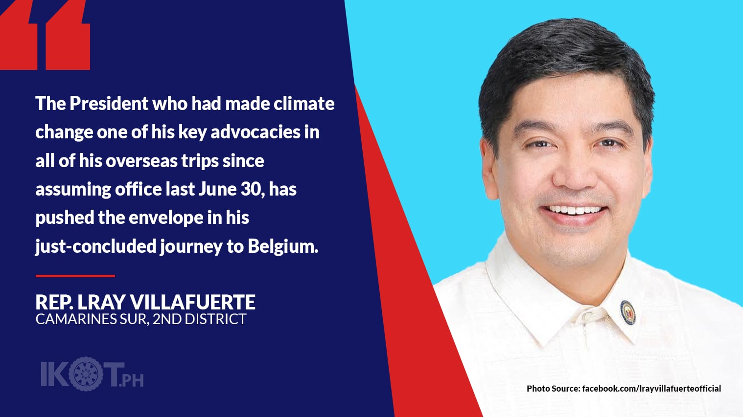 PBBM SEEN AS CLIMATE ACTION CHAMPION – VILLAFUERTE — IKOT.PH