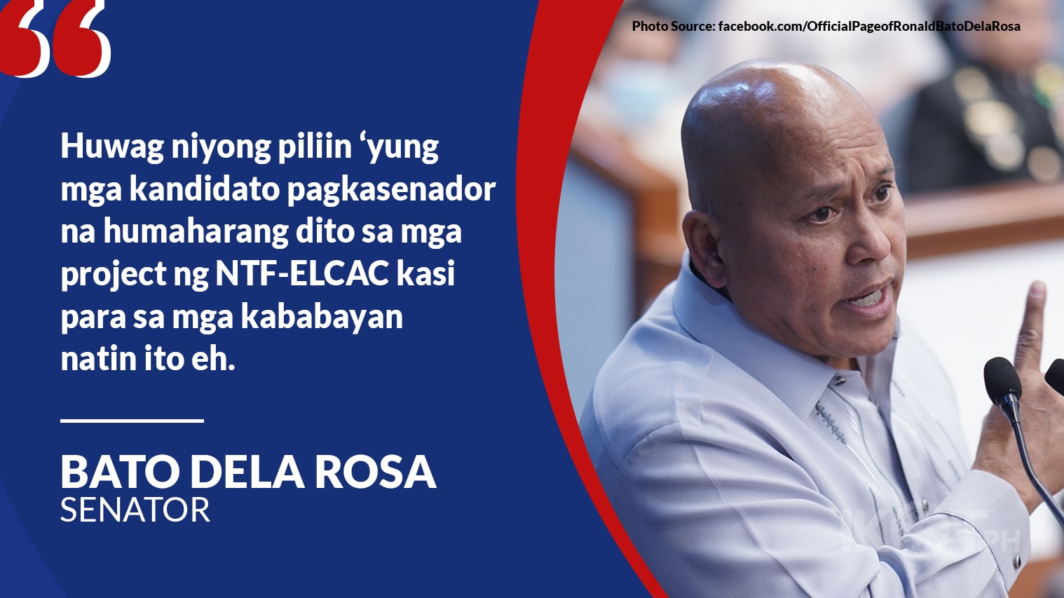 Dela Rosa To Voters Reject Anti Ntf Elcac Bets — Ikot Ph