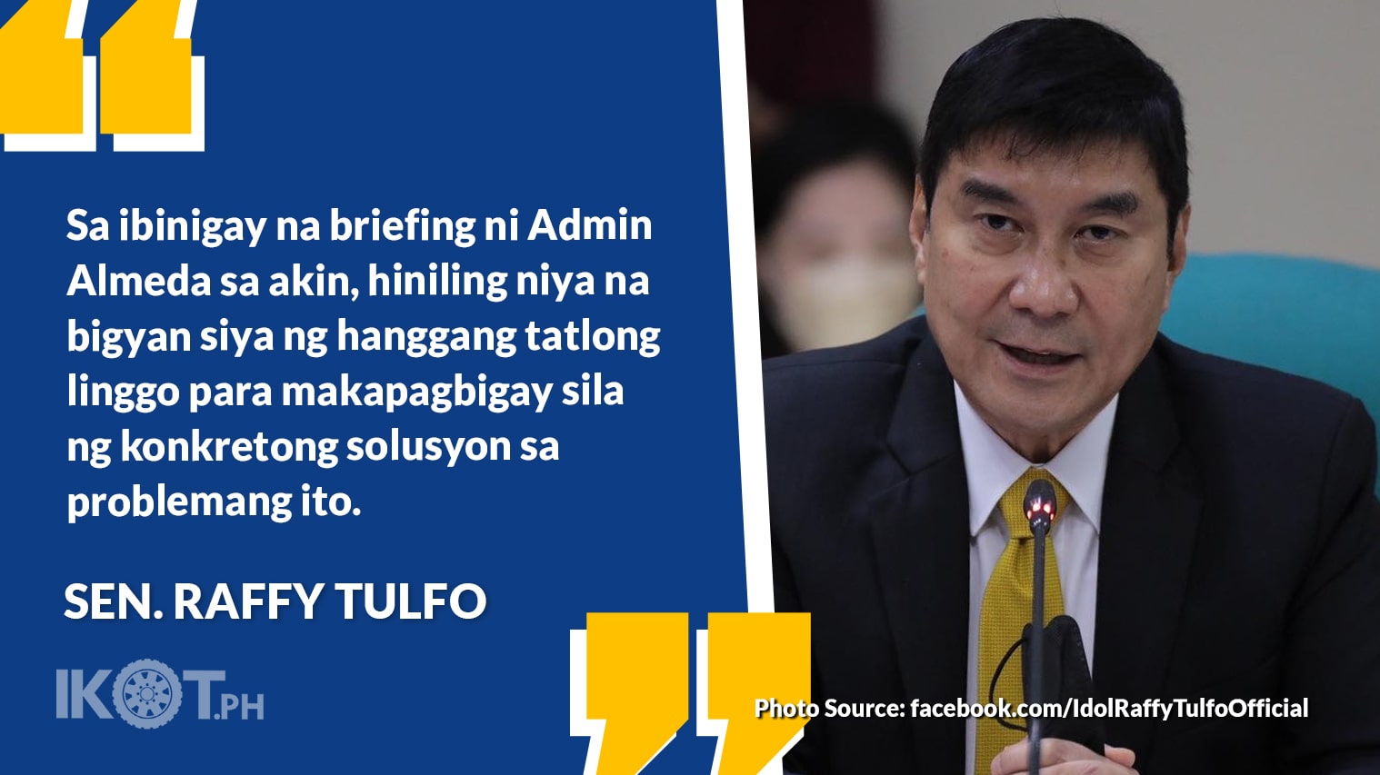 TULFO TO NEA: FIX OCCIDENTAL MINDORO POWER CRISIS — IKOT.PH