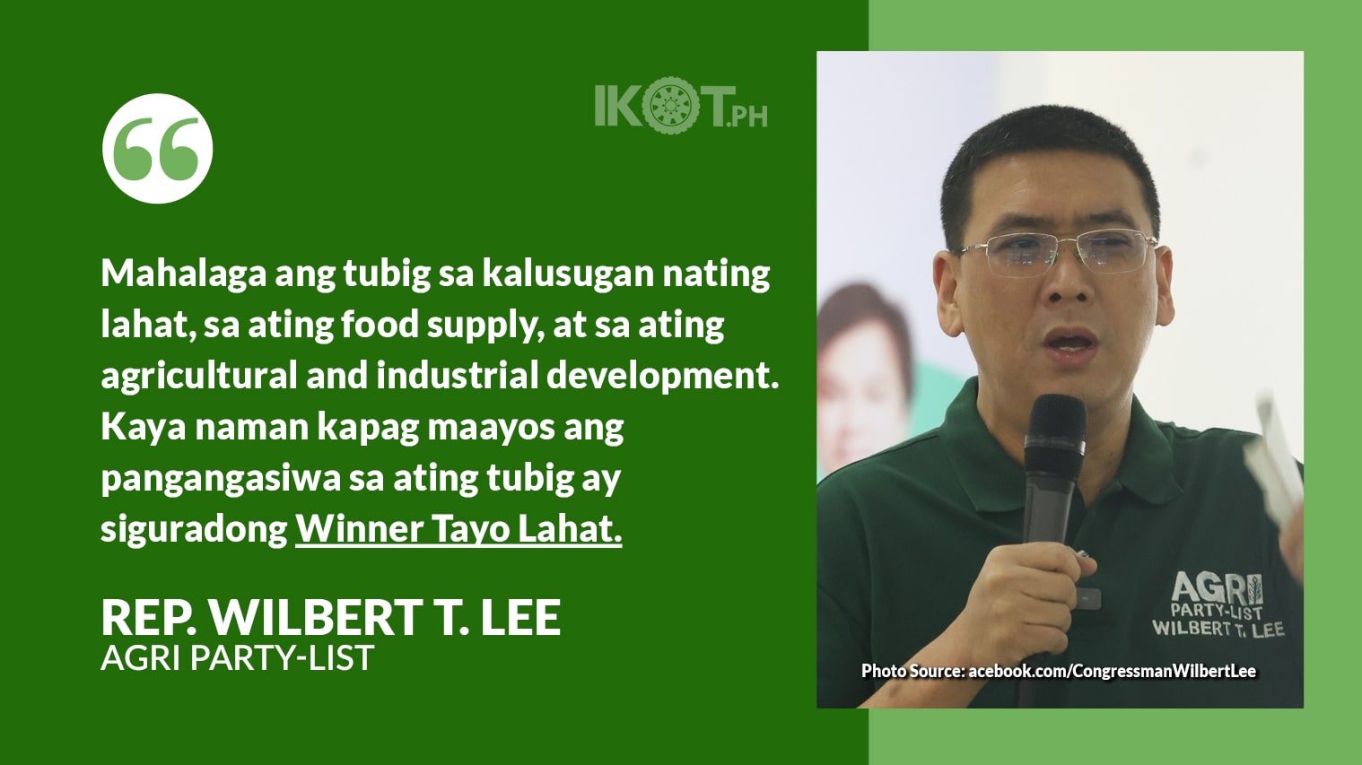 LEE BATS FOR DEPARTMENT OF WATER RESOURCES — IKOT.PH