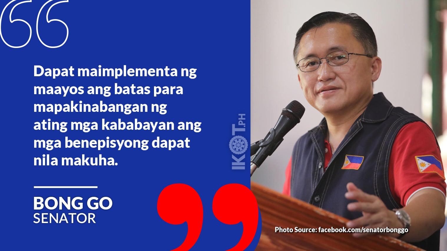 BONG GO WANTS REVIEW OF SOLO PARENTS LAW — IKOT.PH