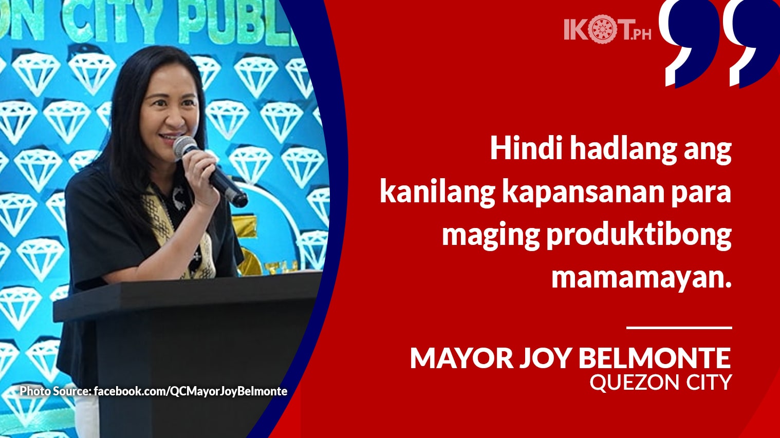 QUEZON CITY GOV’T EMPLOYS 300 PWDS, SAYS BELMONTE — IKOT.PH