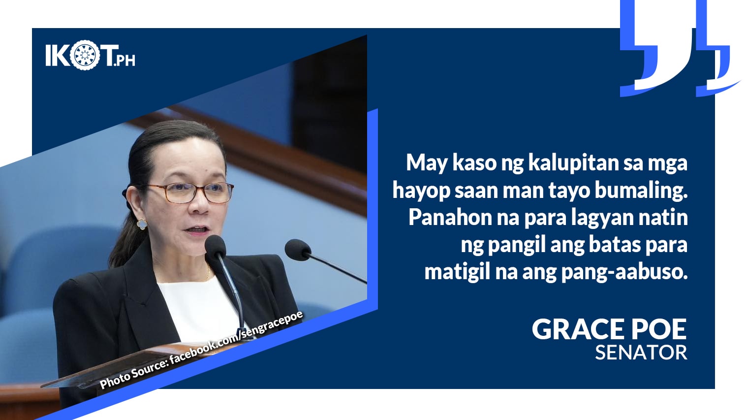 POE WANTS TOUGHER ANIMAL CRUELTY LAWS — IKOT.PH