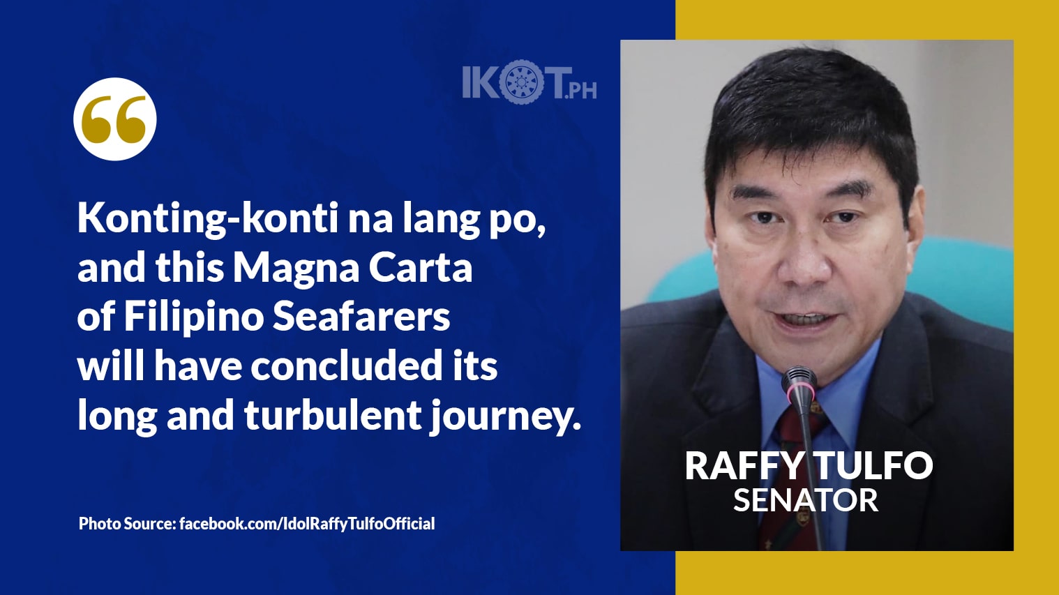 SENATE ADOPTS SEAFARERS’ MAGNA CARTA BICAM REPORT — IKOT.PH