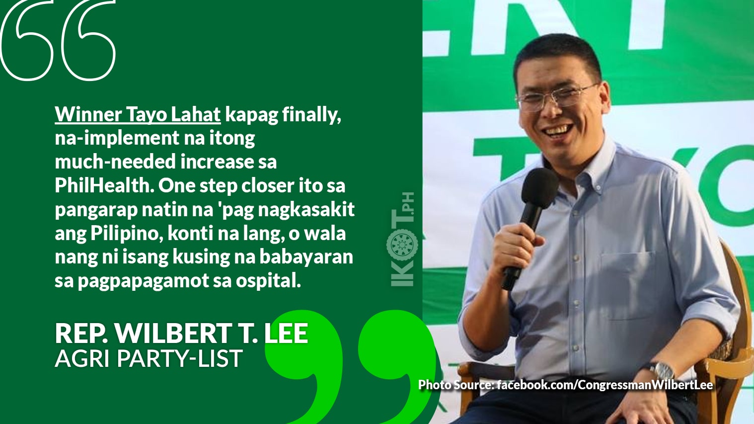 LEE: IMPLEMENT 30% HIKE IN ALL PHILHEALTH BENEFITS — IKOT.PH