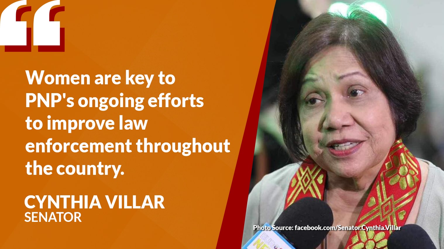 CYNTHIA VILLAR CITES WOMEN’S POSITIVE ROLE IN PNP — IKOT.PH