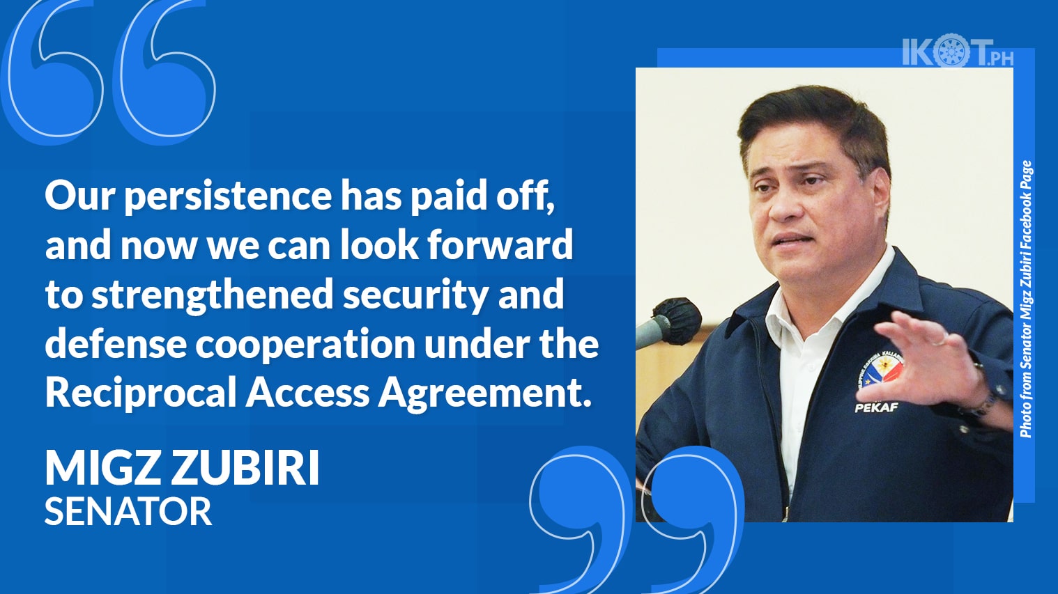 ZUBIRI LAUDS RECIPROCAL ACCESS PACT WITH JAPAN — IKOT.PH