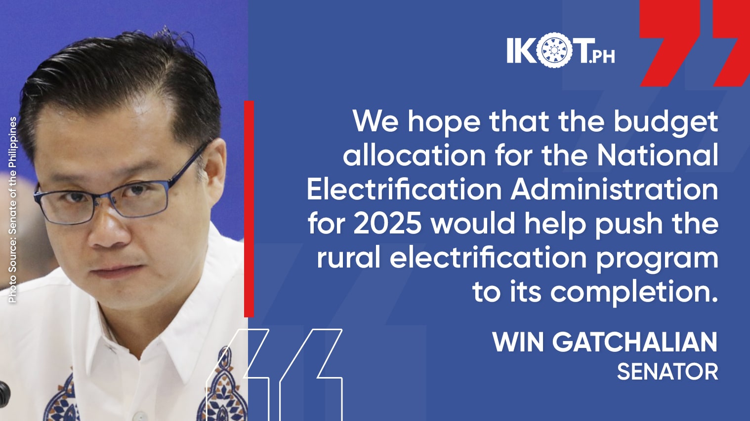 MORE RURAL ELECTRIFICATION PROJECTS IN 2025 BUDGET — IKOT.PH