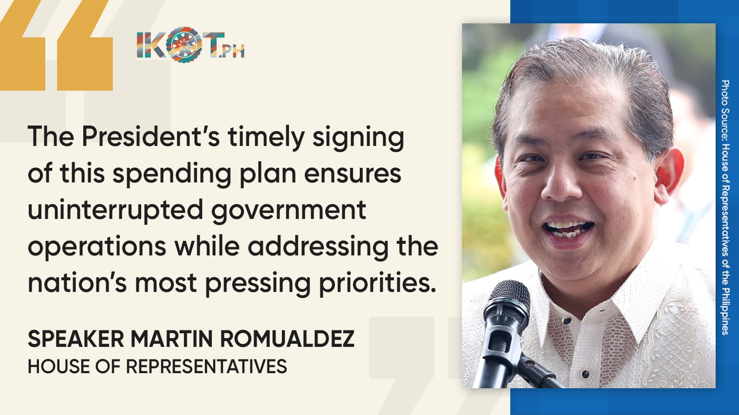 2025 PH BUDGET SIGNING A MILESTONE ROMUALDEZ — IKOT.PH