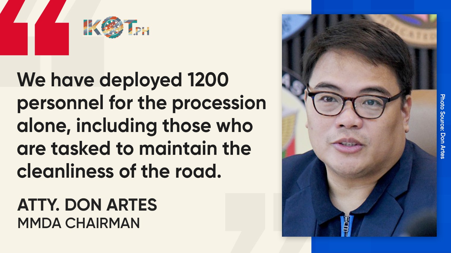 MMDA DEPLOYS 1,200 PERSONNEL FOR TRASLACION 2025 — IKOT.PH